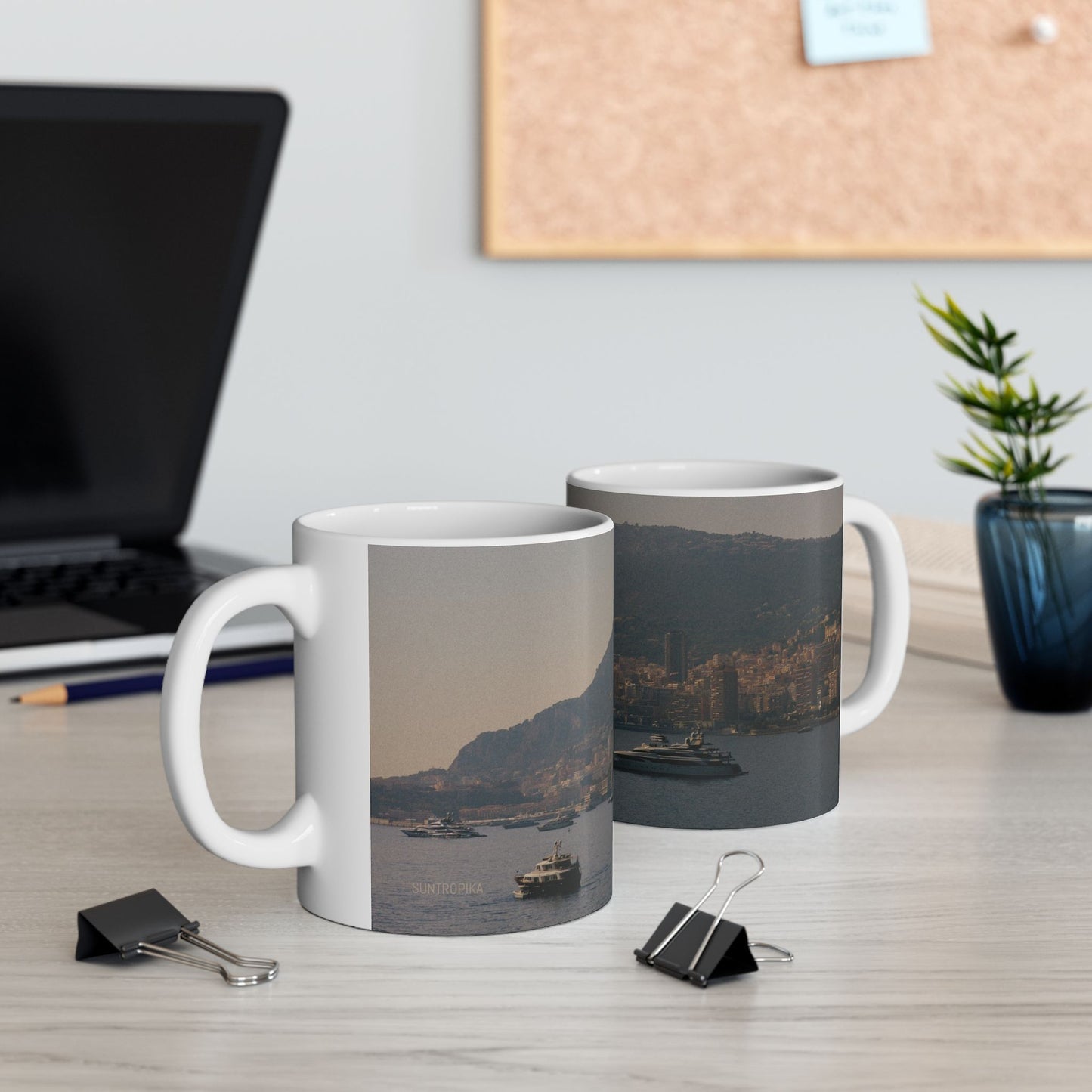 Suntropika Ceramic Mug - Monte Carlo Sunset - 11oz - Perfect for Coffee Lovers & Beach Vibes
