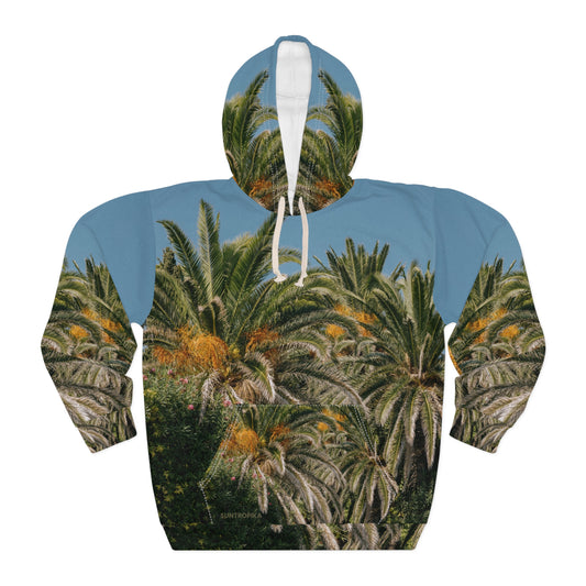 Suntropika Hoodie with Palm Trees, Color - Perfect for Beach Days & Casual Outings