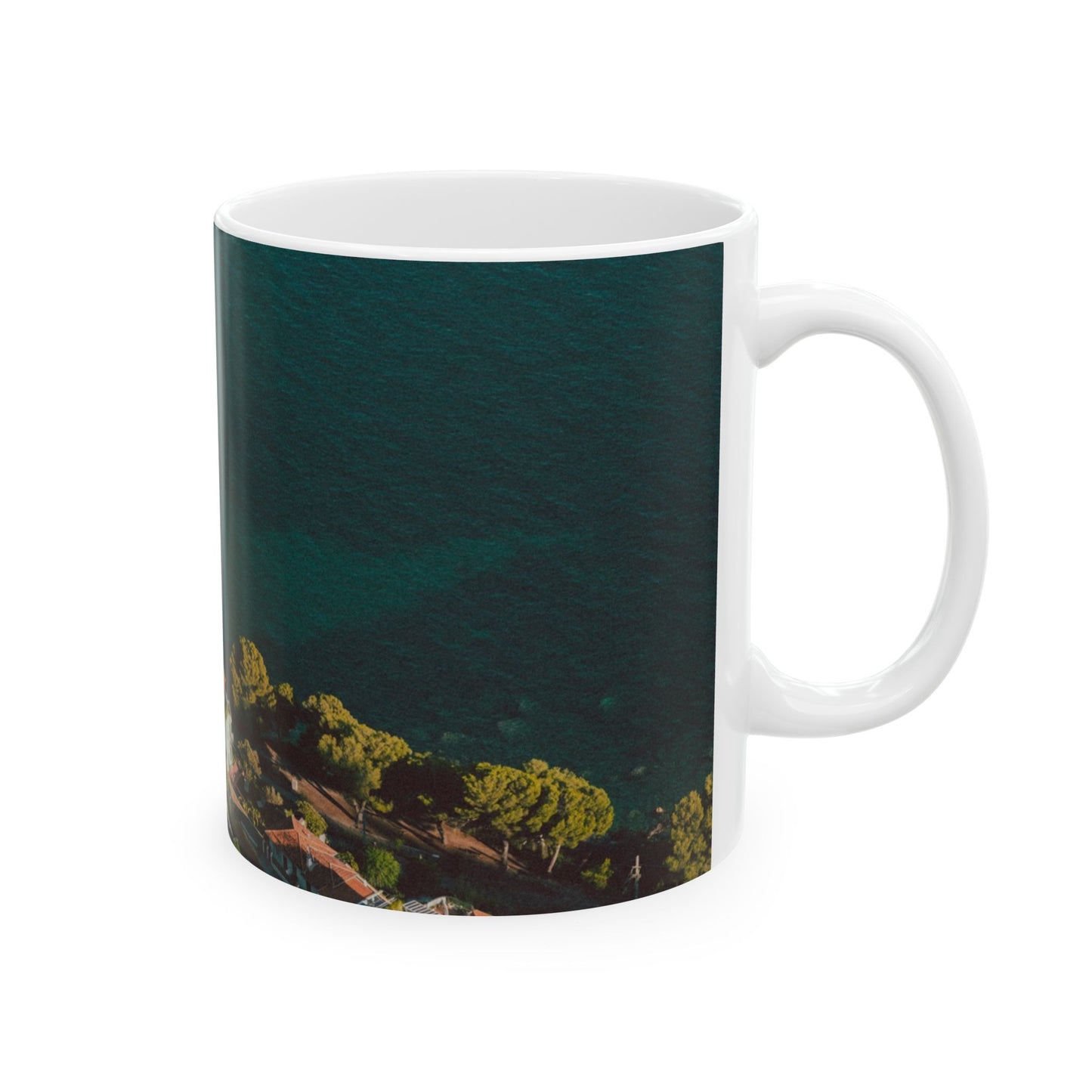 Suntropika Roquebrune Beach Ceramic Mug - 11oz - Perfect for Coffee Lovers & Beach Vibes