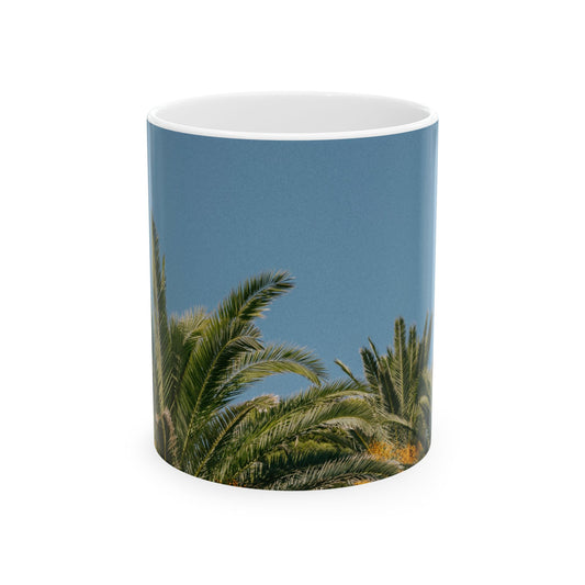 Suntropika Palm Trees Ceramic Mug - 11oz - Perfect for Coffee Lovers & Beach Vibes