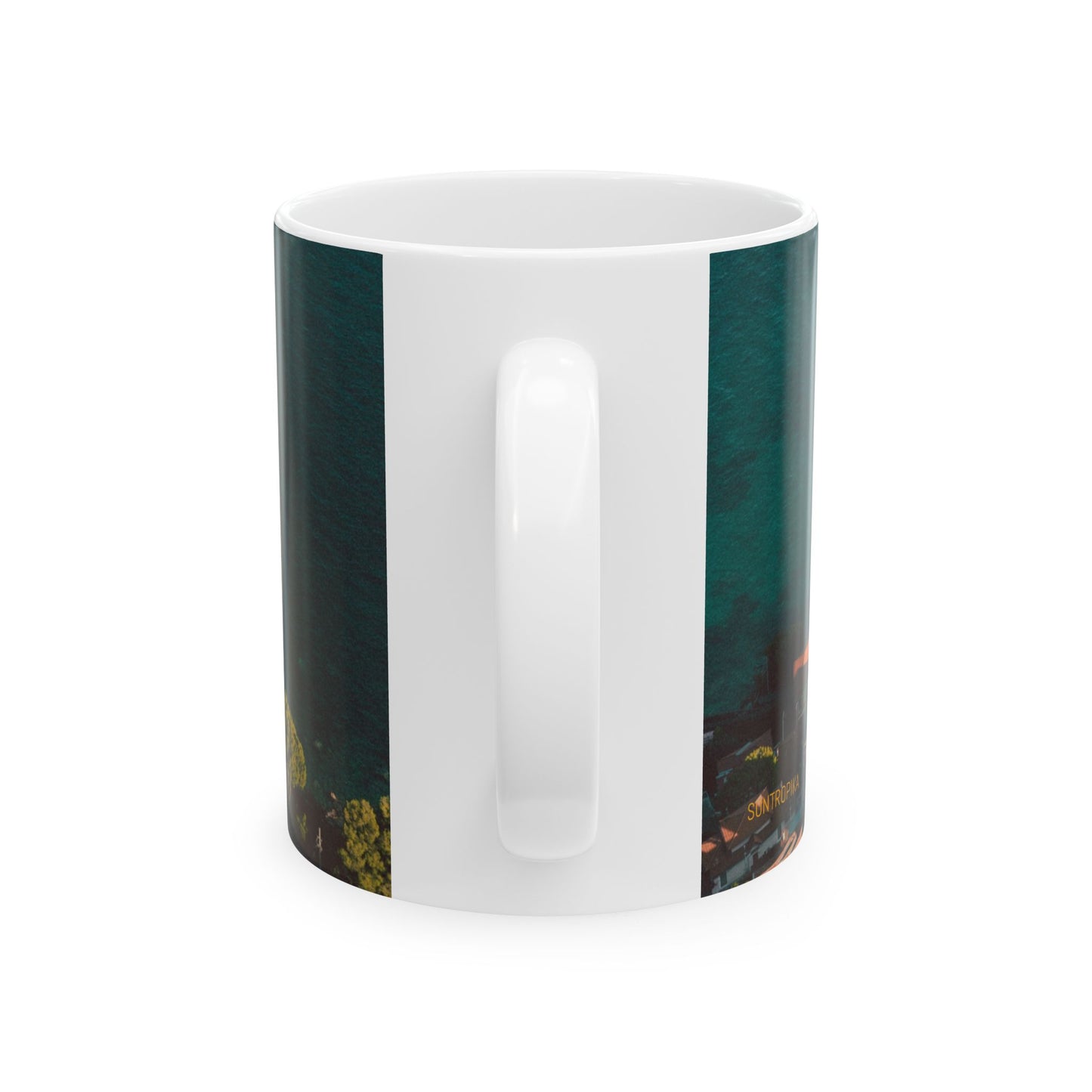 Suntropika Roquebrune Beach Ceramic Mug - 11oz - Perfect for Coffee Lovers & Beach Vibes