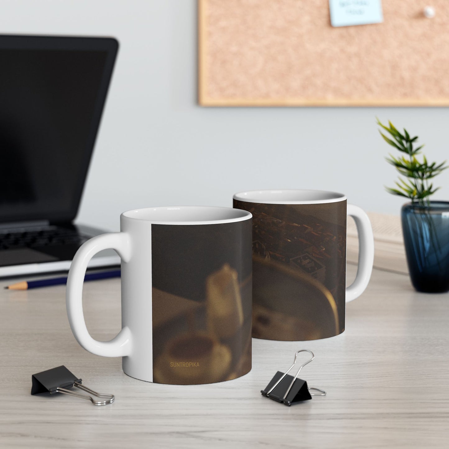 Suntropika Ceramic Mug - Coffee Sunrise - 11oz - Perfect for Coffee Lovers & Beach Vibes