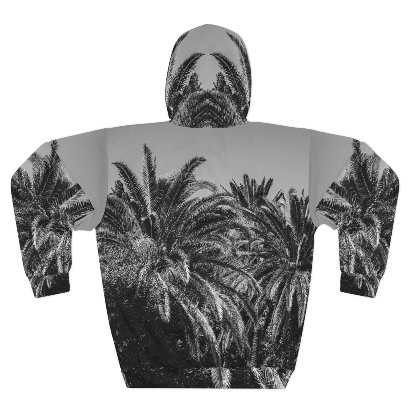 Suntropika Hoodie with Palm Trees B&W - Perfect for Beach Days & Casual Outings
