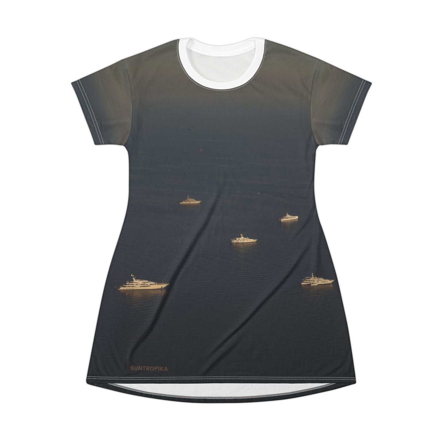Suntropika T-shirt Dress Yachts at sea – Casual Summer Wear