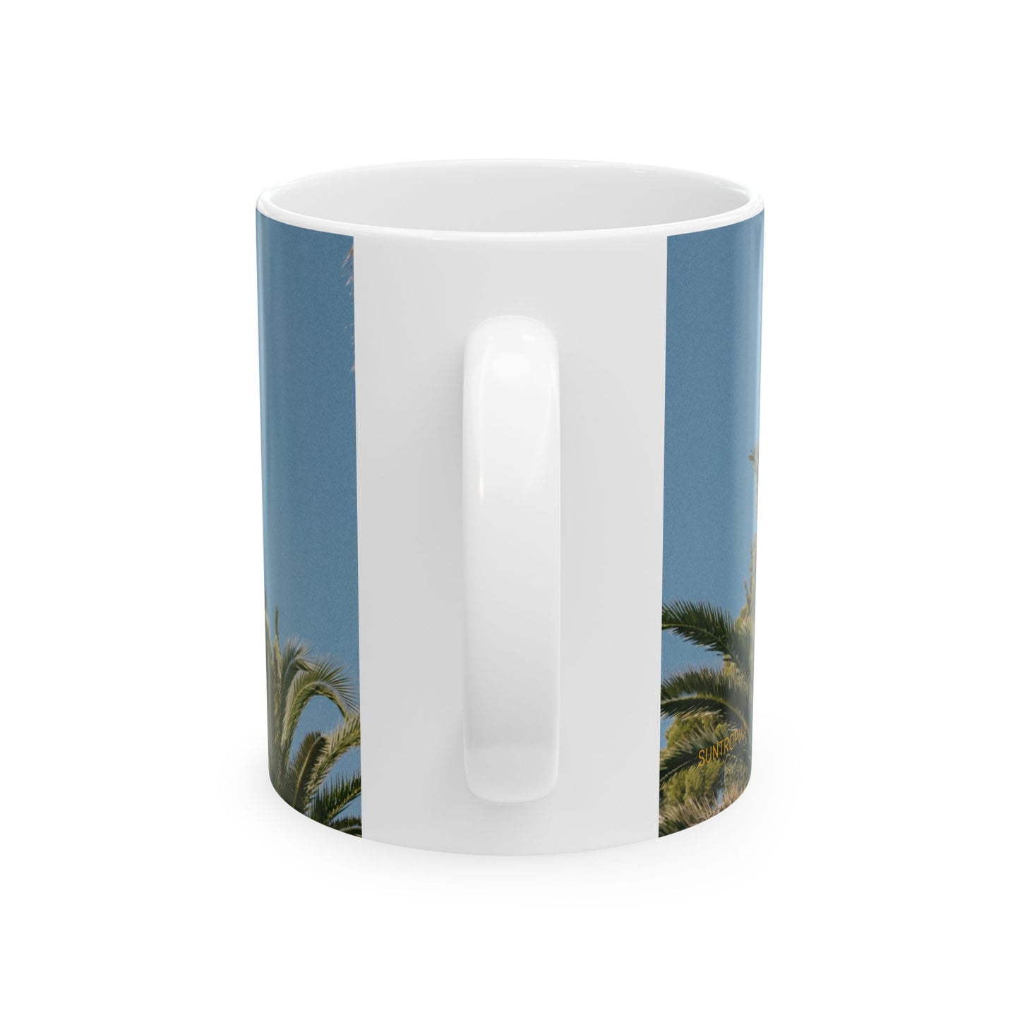 Suntropika Palm Trees Ceramic Mug - 11oz - Perfect for Coffee Lovers & Beach Vibes
