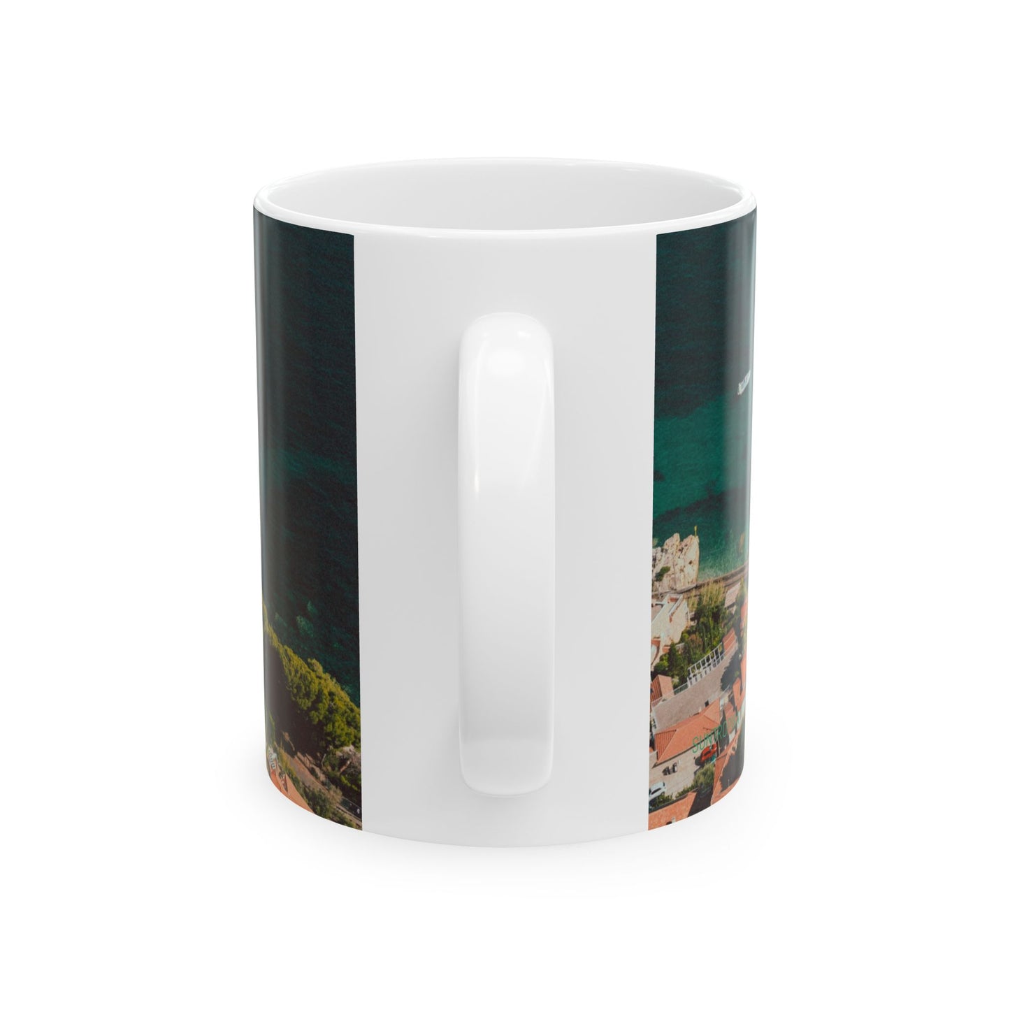 Suntropika Ceramic Mug - Sunny Roquebrune - 11oz - Perfect for Coffee Lovers & Beach Vibes