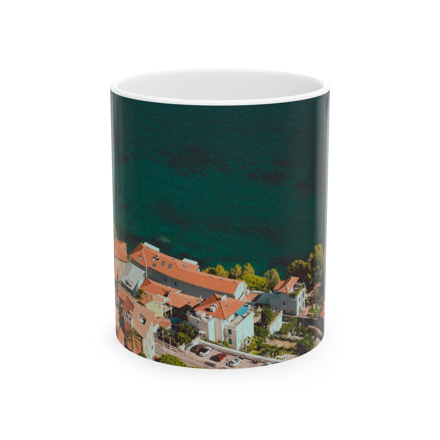 Suntropika Ceramic Mug - Sunny Roquebrune - 11oz - Perfect for Coffee Lovers & Beach Vibes