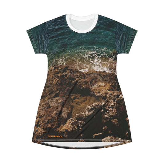 Suntropika T-Shirt Dress Crashing Water – Casual Summer Wear