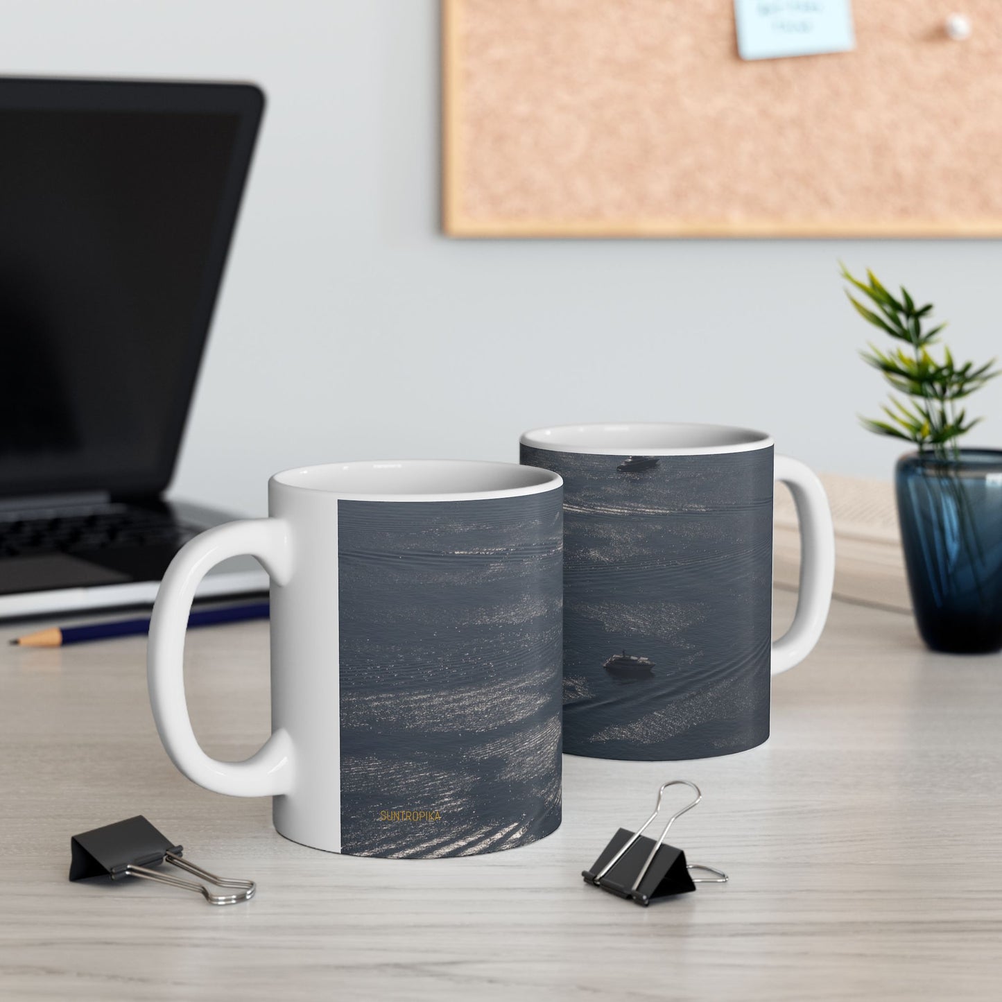 Suntropika Ceramic Mug - South of France - 11oz - Perfect for Coffee Lovers & Beach Vibes