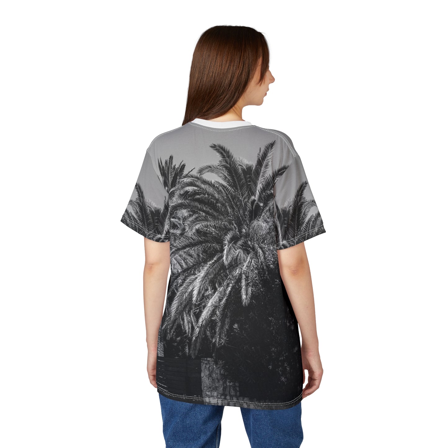 Suntropika T-shirt with Palm Trees B&W - Perfect for Summer Adventures