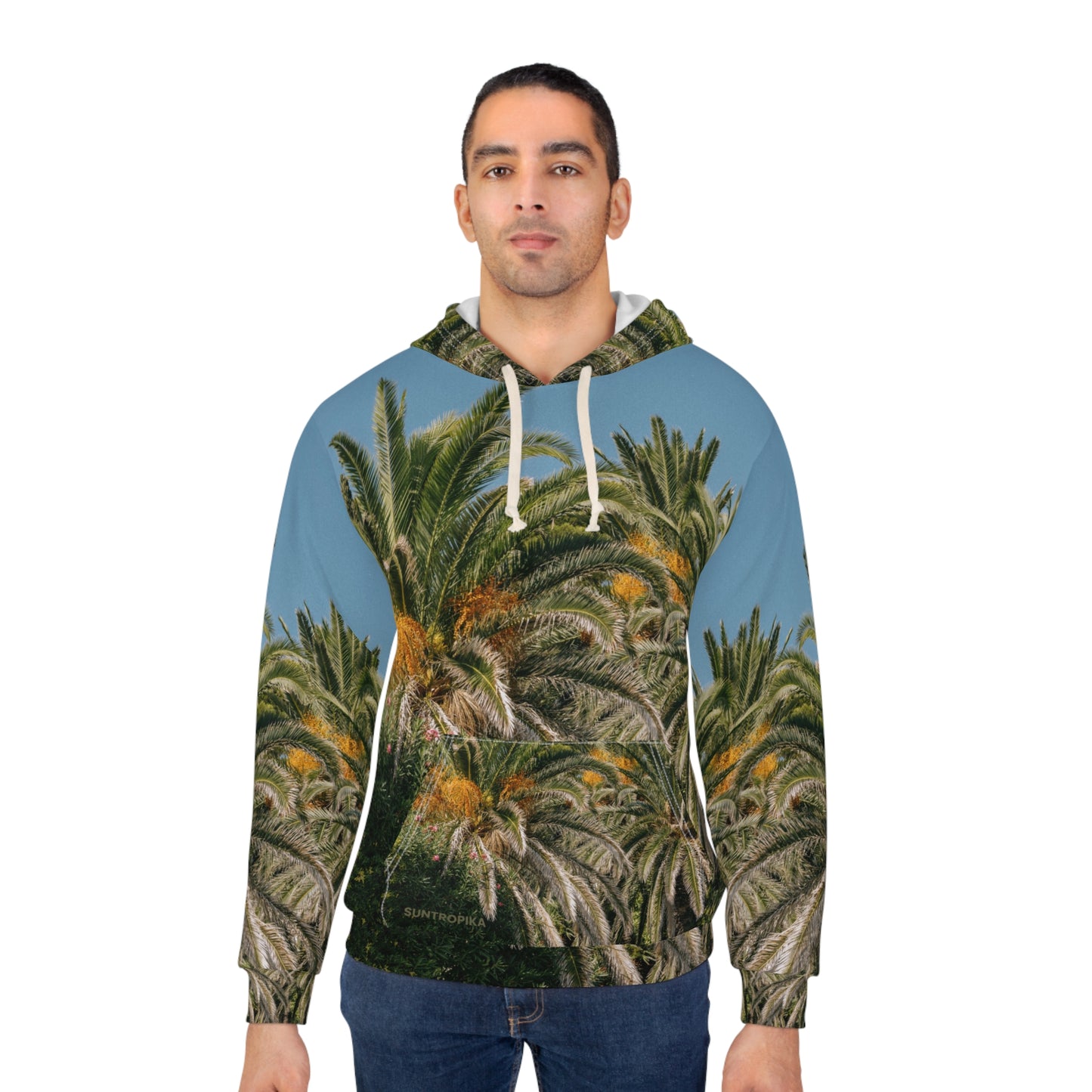 Suntropika Hoodie with Palm Trees, Color - Perfect for Beach Days & Casual Outings