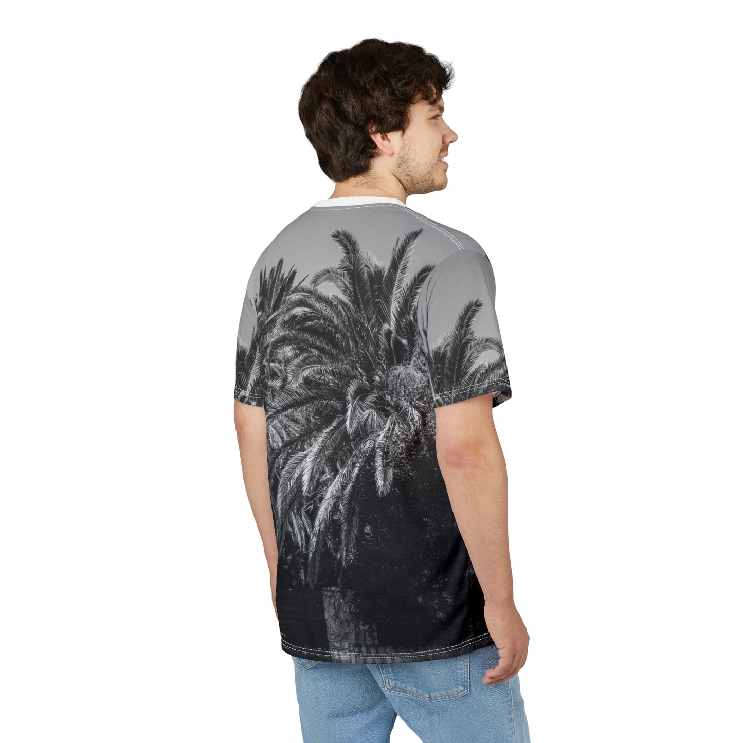 Suntropika T-shirt with Palm Trees B&W - Perfect for Summer Adventures
