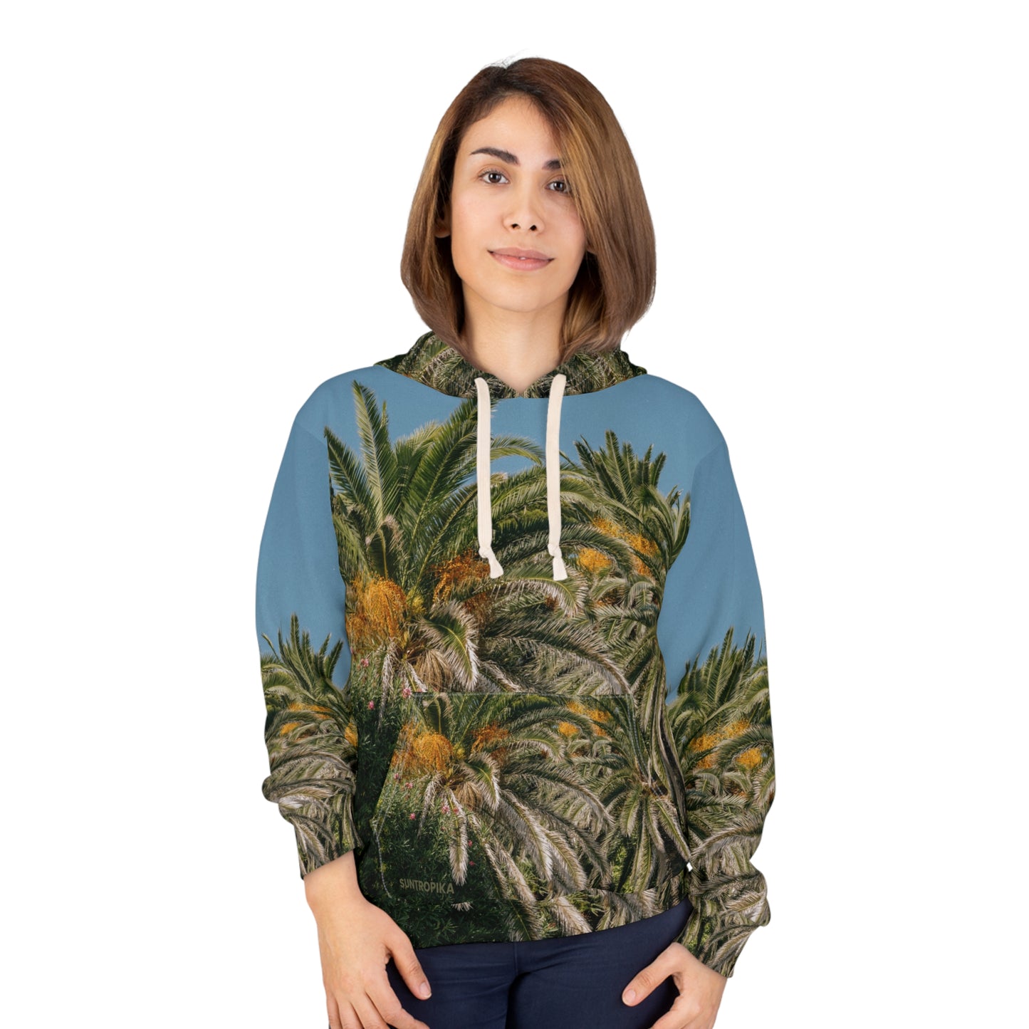 Suntropika Hoodie with Palm Trees, Color - Perfect for Beach Days & Casual Outings