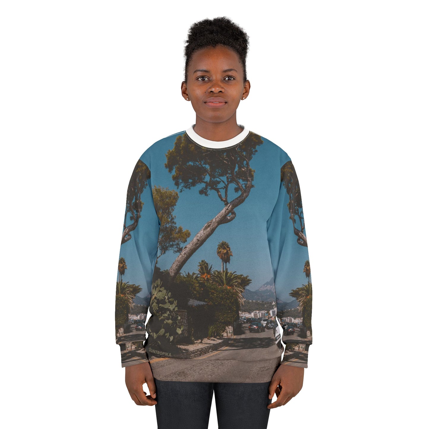 Suntropika Sweatshirt Winston Churchill Street in Roquebrune-Cap-Martin - Unisex Sweatshirt for Relaxation and Travel