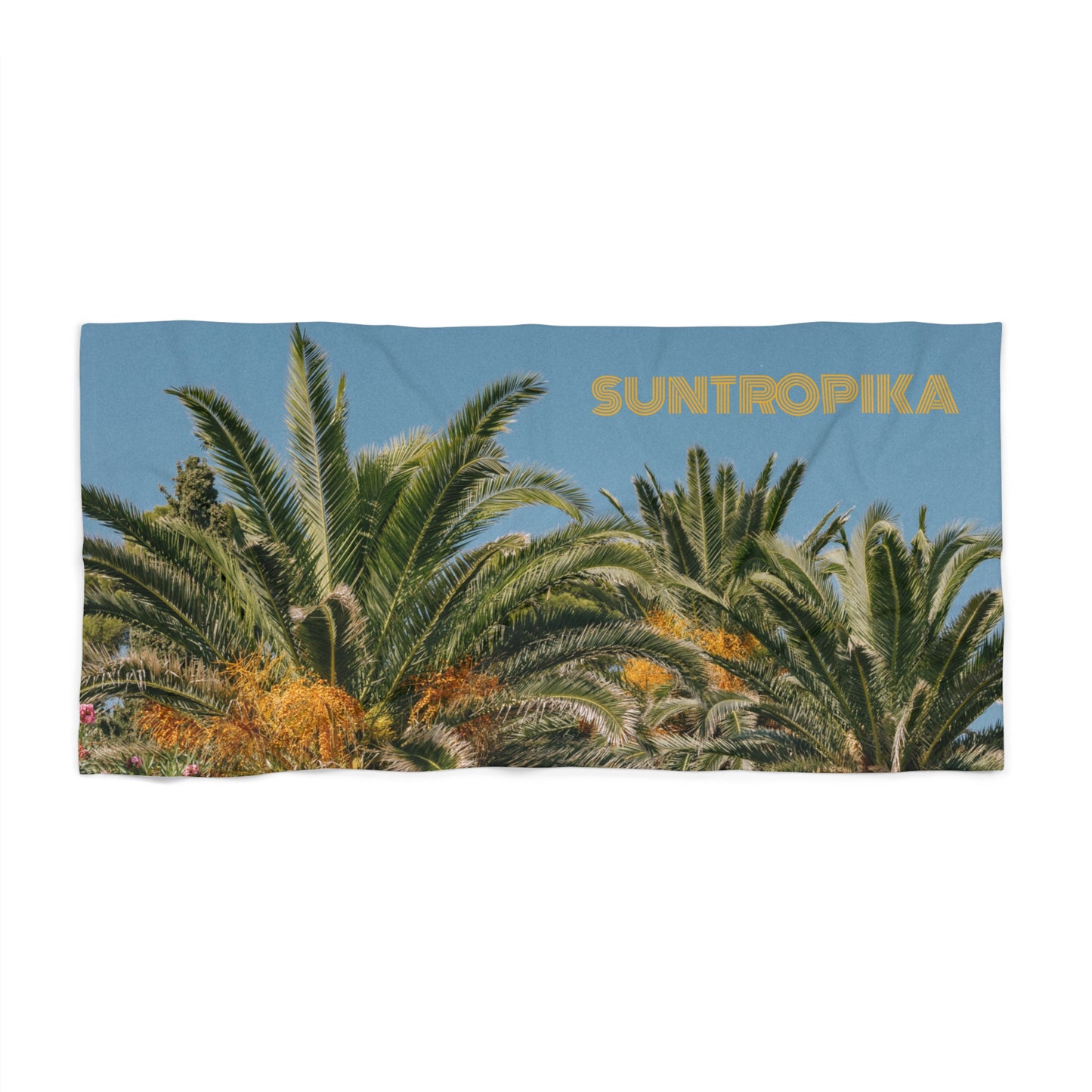 Suntropoika Beach Towel - Palm Design for Summer Fun