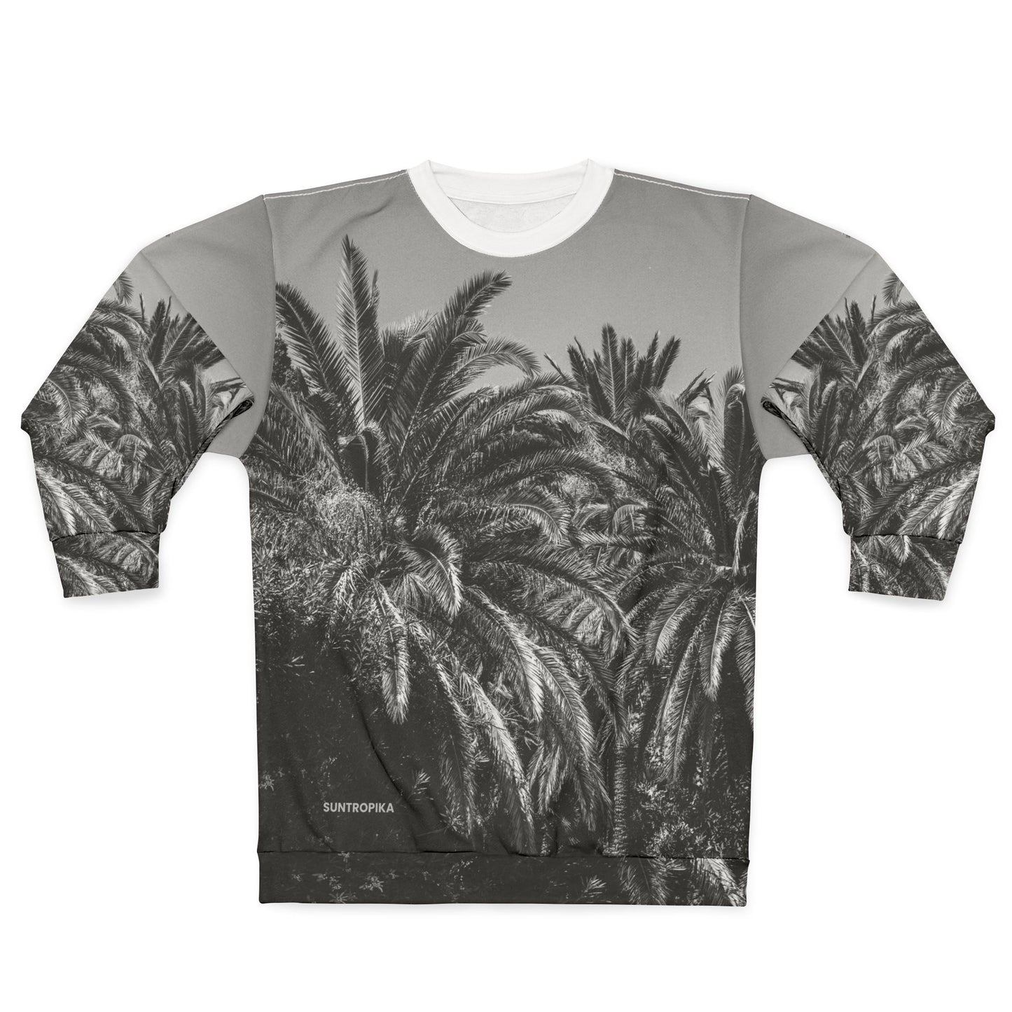 Suntropika Sweatshirt Palm Trees B&W - Unisex Sweatshirt for Relaxation and Travel