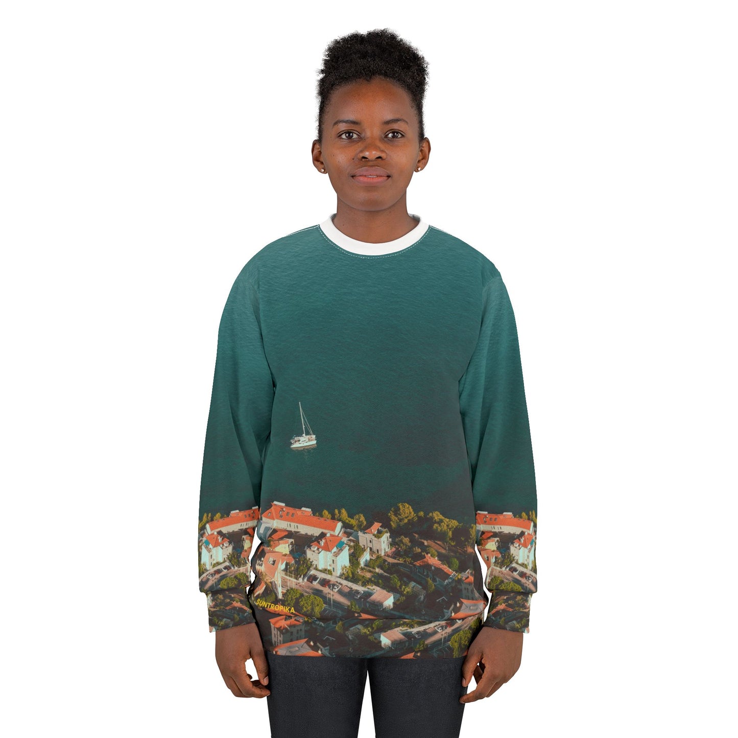 Suntropika Sweatshirt Roquebrune Beach - Unisex Sweatshirt for Relaxation and Travel