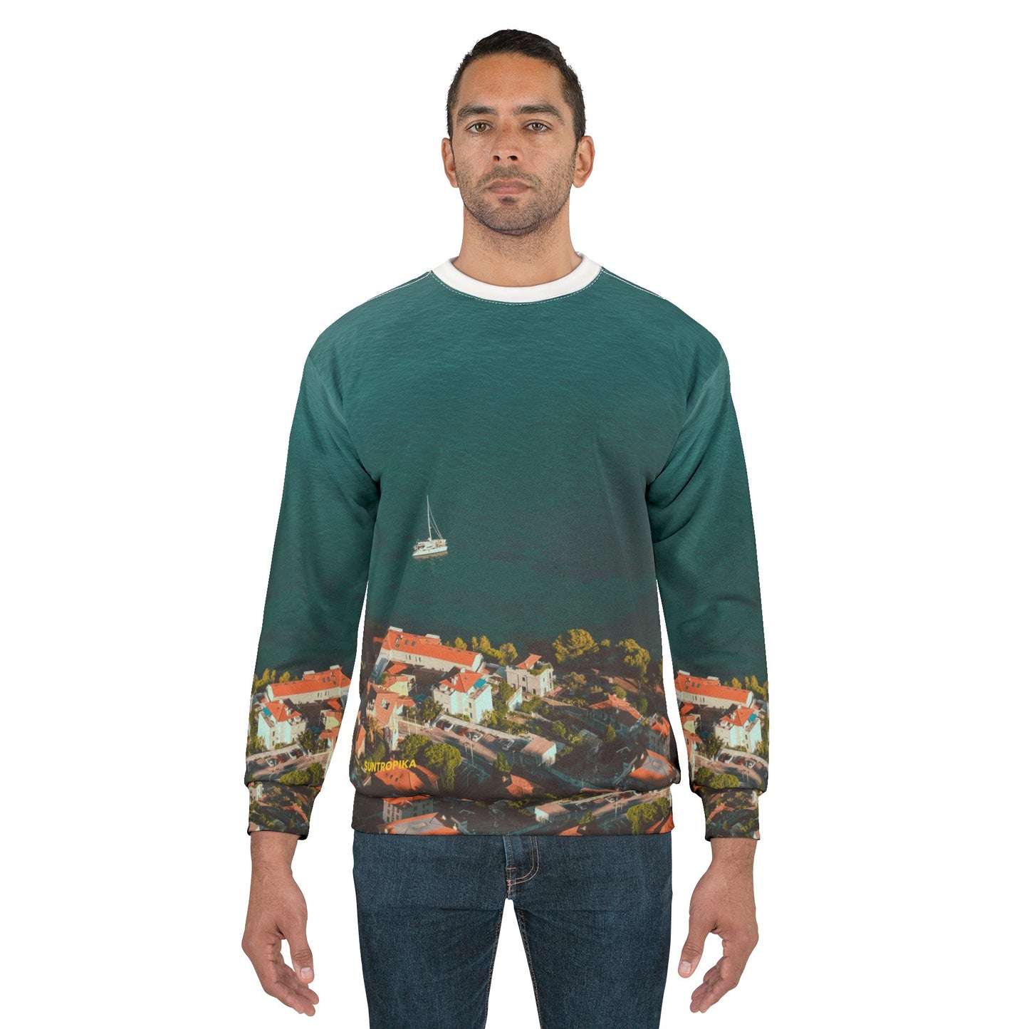 Suntropika Sweatshirt Roquebrune Beach - Unisex Sweatshirt for Relaxation and Travel