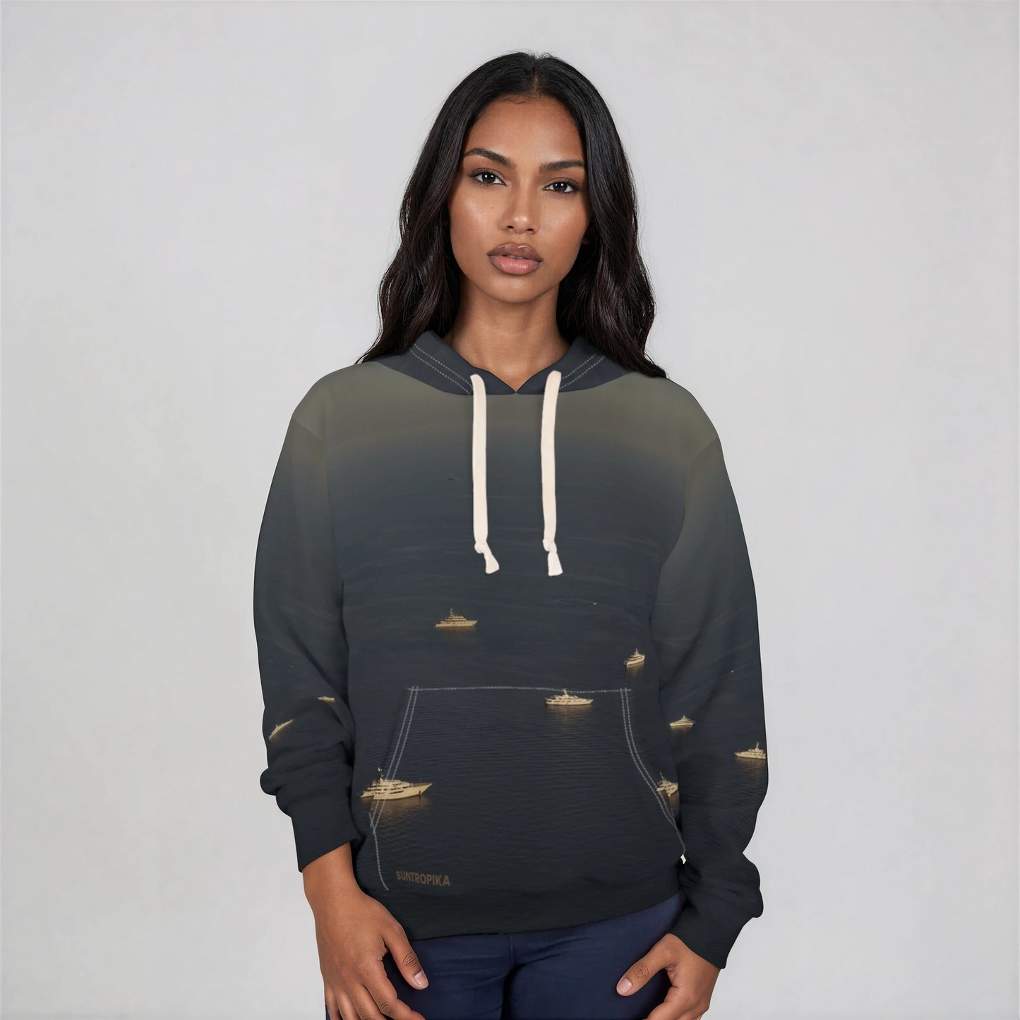 Suntropika Hoodie Yachts at sea - Perfect for Beach Days & Casual Outings