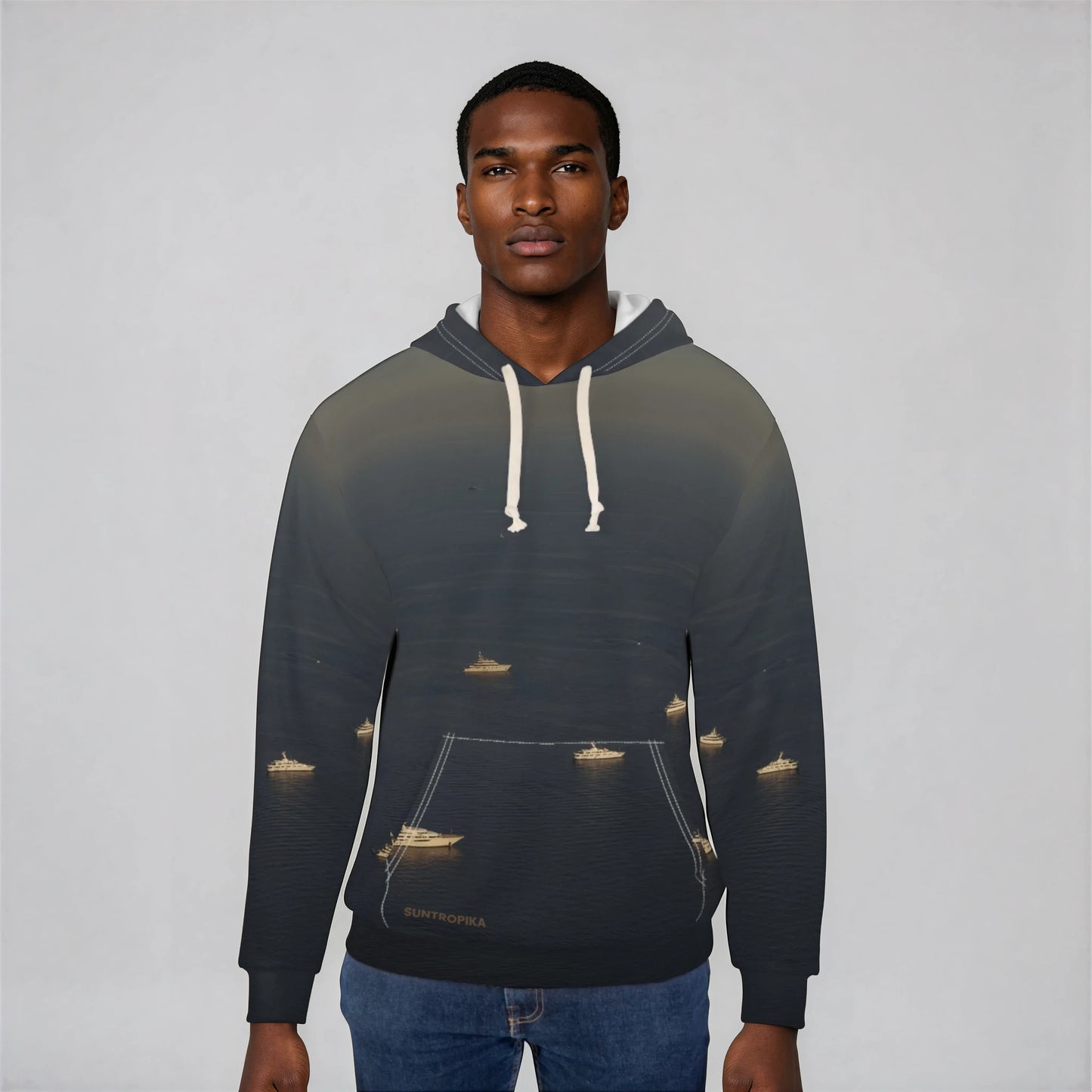 Suntropika Hoodie Yachts at sea - Perfect for Beach Days & Casual Outings