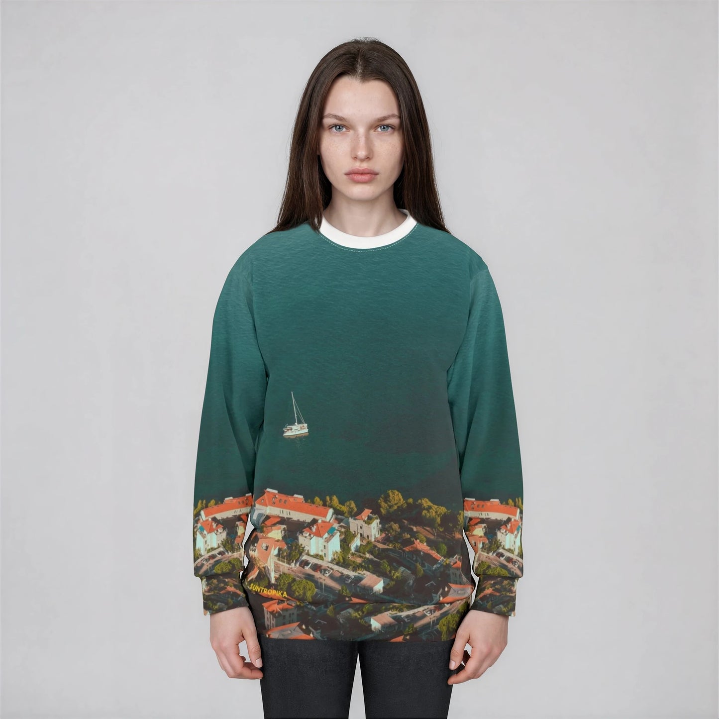 Suntropika Sweatshirt Roquebrune Beach - Unisex Sweatshirt for Relaxation and Travel