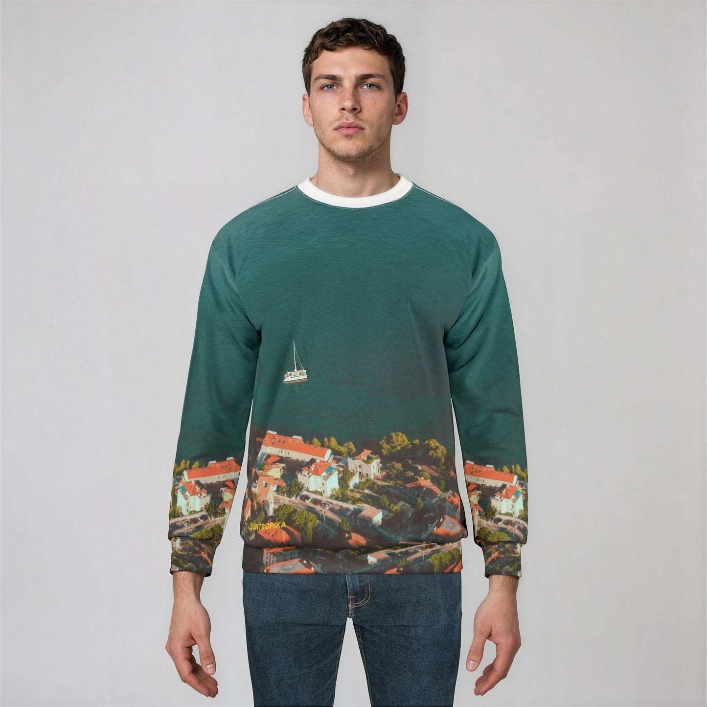 Suntropika Sweatshirt Roquebrune Beach - Unisex Sweatshirt for Relaxation and Travel
